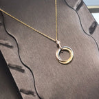 [Luxe Jewelry]TRINITY  NECKLACE 1 DIAMOND