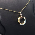 [Luxe Jewelry]TRINITY  NECKLACE 1 DIAMOND