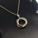[Luxe Jewelry]TRINITY  NECKLACE 1 DIAMOND
