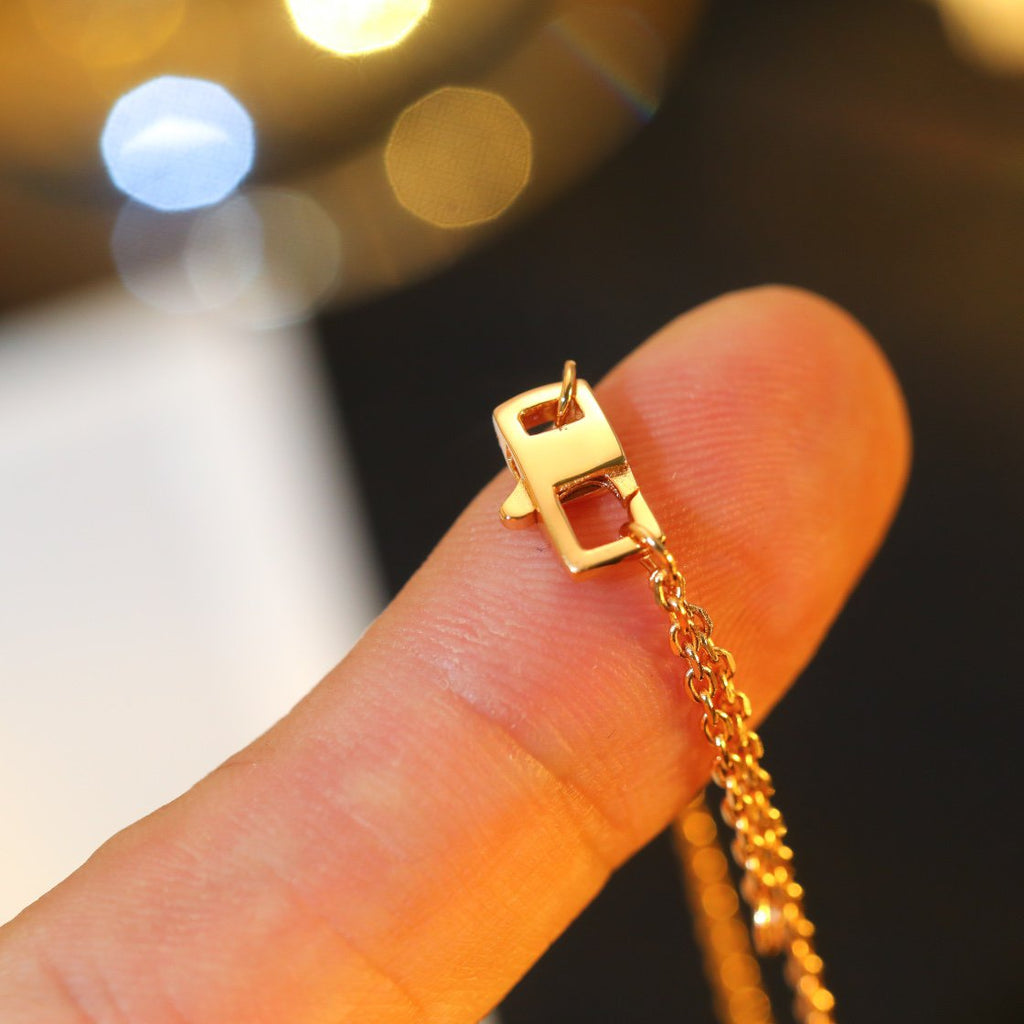 [Luxe] COLLIER EN OR ROSE DIAMANTS ÉTOILE ET SOLEIL