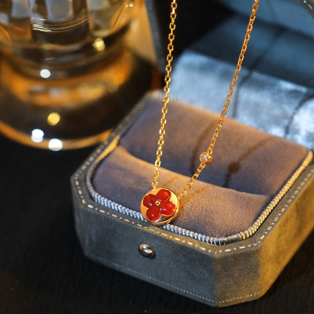 [Luxe] COLLIER PENDENTIF SOLEIL EN OR ROSE 1 DIAMANT