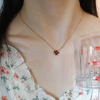 [Luxe] COLLIER PENDENTIF SOLEIL EN OR ROSE 1 DIAMANT