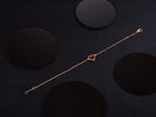 [Luxe]HEART CARNELIAN PINK GOLD BRACELET