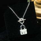[Luxe]Collier pendentif POP H en argent