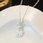 [Luxe]Collier pendentif POP H en argent