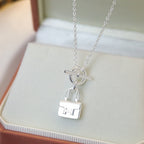 [Luxe]Collier pendentif POP H en argent
