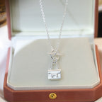 [Luxe]Collier pendentif POP H en argent