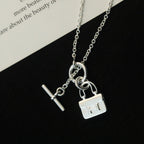 [Luxe]Collier pendentif POP H en argent