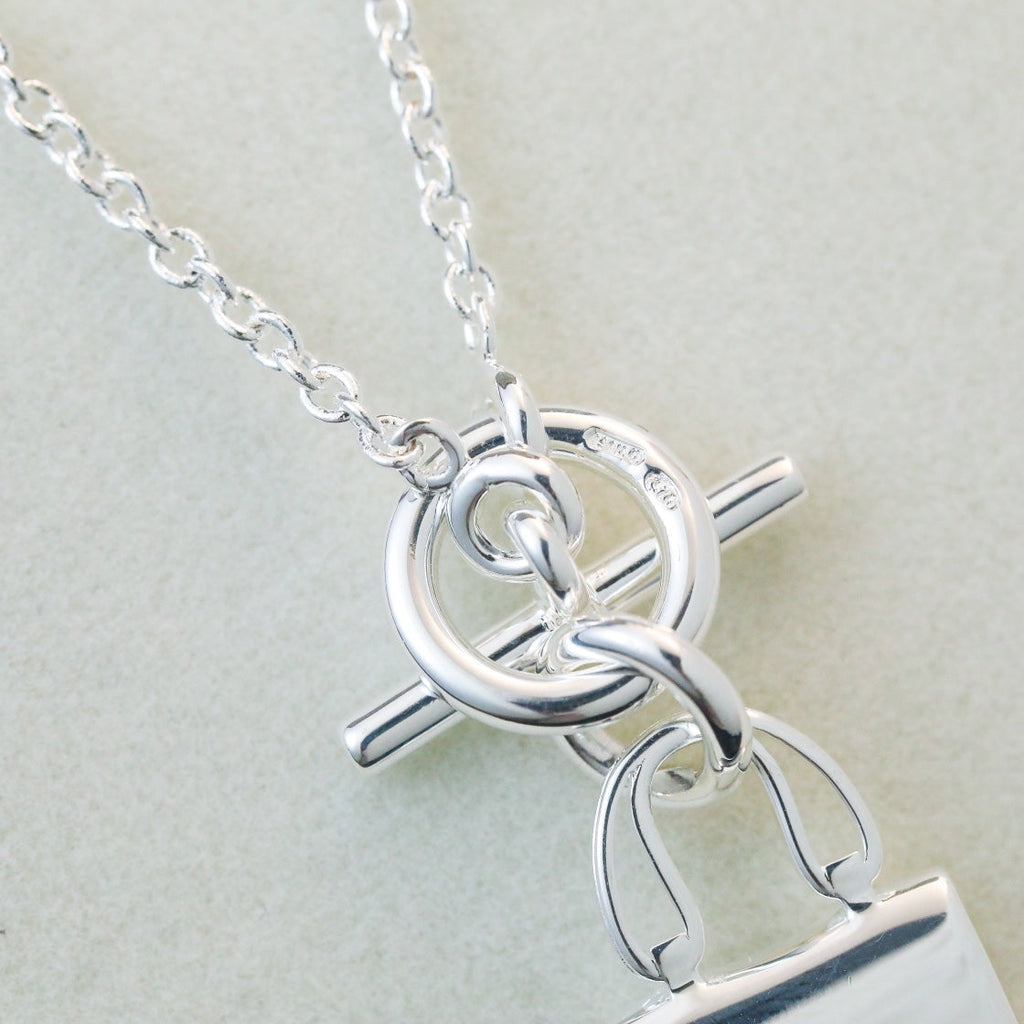 [Luxe]Collier pendentif POP H en argent