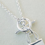 [Luxe]Collier pendentif POP H en argent