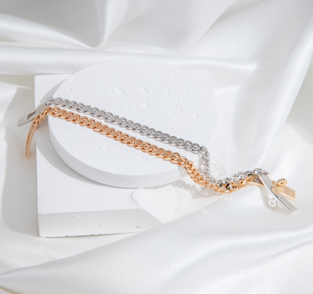 [Luxe]BRACELET CHAÎNE KELLY ARGENT DIAMANT