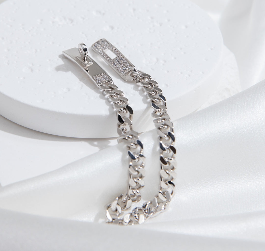 [Luxe]BRACELET CHAÎNE KELLY ARGENT DIAMANT