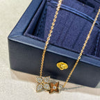 [Luxe] COLLIER STAR BLOSSOM OR ROSE DIAMANTS