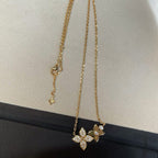 [Luxe] COLLIER STAR BLOSSOM OR ROSE DIAMANTS