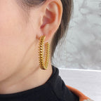 [Luxe]CLASH LARGE HOOP EARRINGS