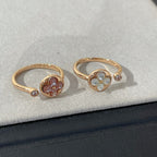 [Luxe] BAGUE SUN 1 DIAMANT ROSE
