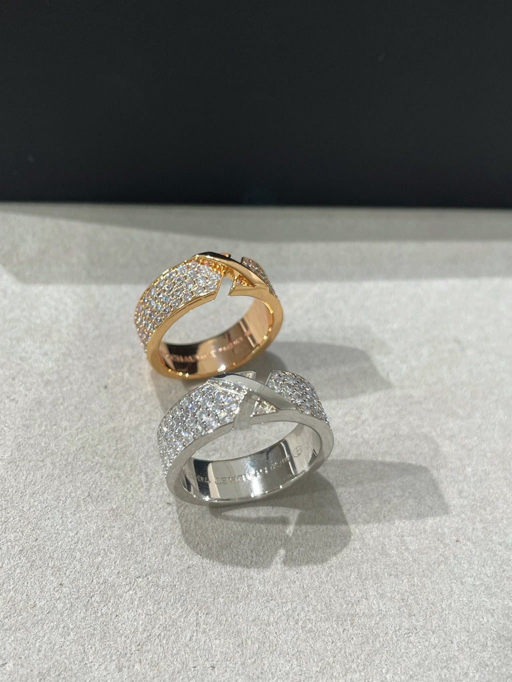 [Luxe]BAGUE PAVÉE DE DIAMANTS LIENS EVIDENCE