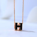 [Luxe]Collier H CAGE en or rose