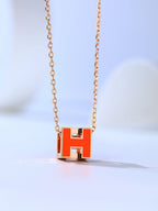 [Luxe]Collier H CAGE en or rose