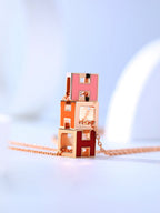 [Luxe]Collier H CAGE en or rose
