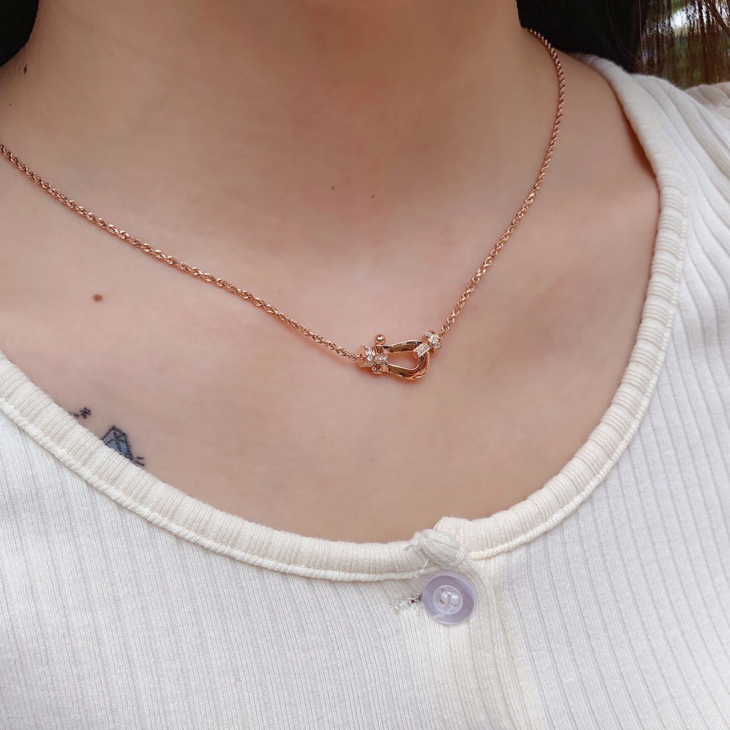 [Luxe]フォース10 ピンクゴールド ダイヤモンドネックレス