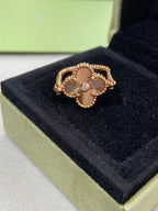 [Luxe]CLOVER RIVERSIBLE PINK GOLD RING