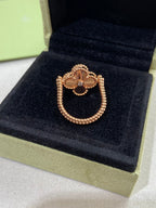 [Luxe]CLOVER RIVERSIBLE PINK GOLD RING