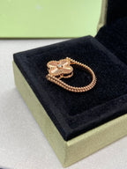 [Luxe]CLOVER RIVERSIBLE PINK GOLD RING