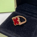 [Luxe]CLOVER RIVERSIBLE PINK GOLD RING