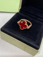 [Luxe]CLOVER RIVERSIBLE PINK GOLD RING