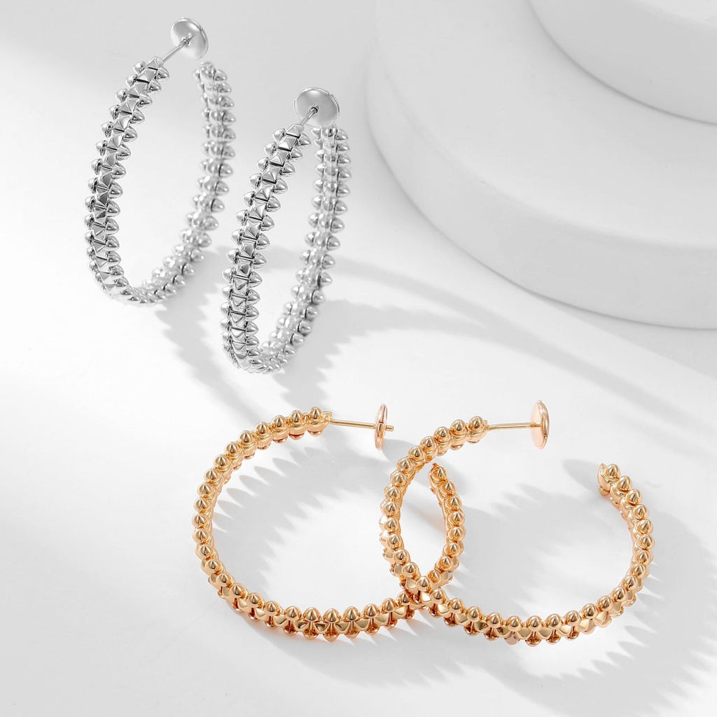 [Luxe Jewelry]CLASH HOOP LARGE EARRINGS