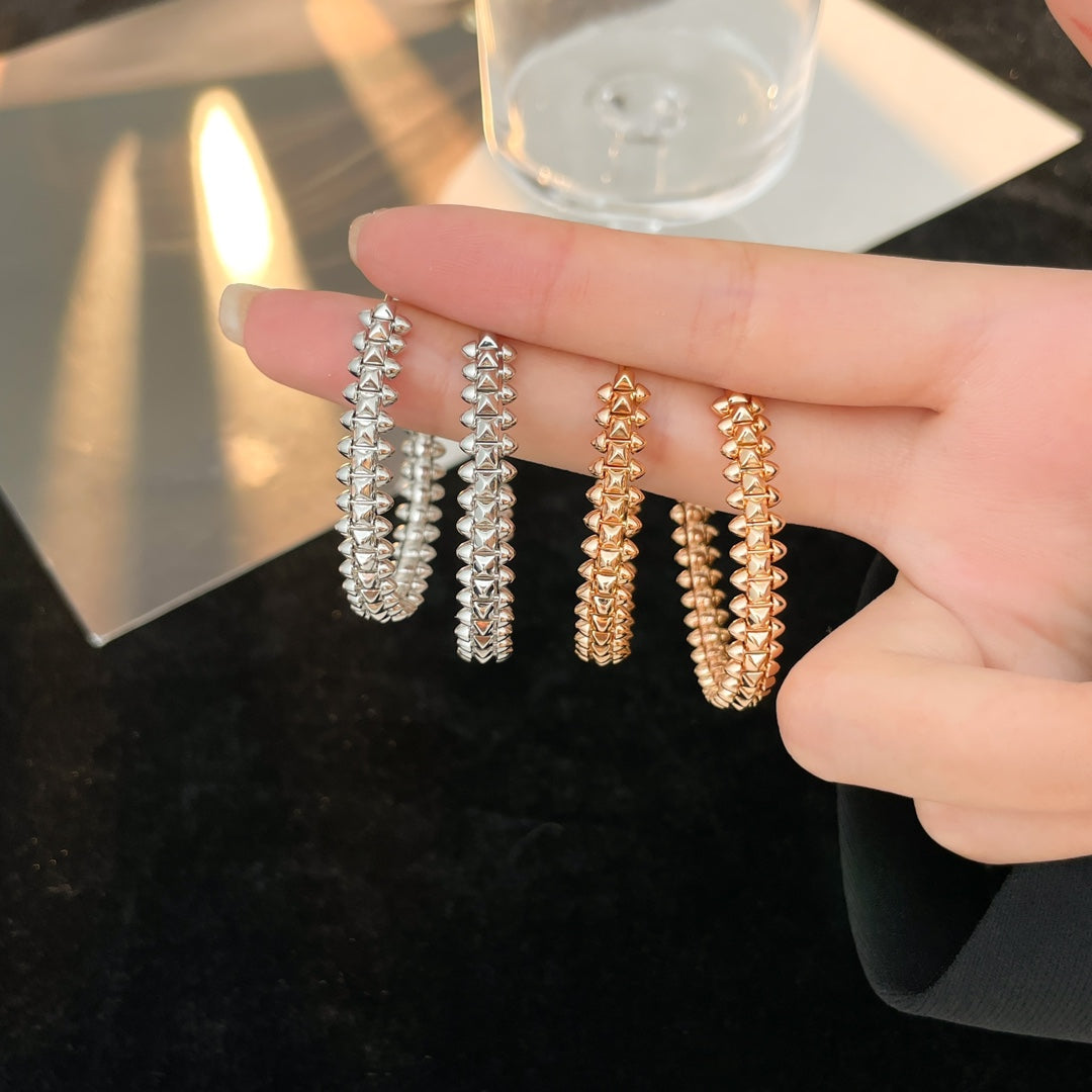 [Luxe Jewelry]CLASH HOOP LARGE EARRINGS