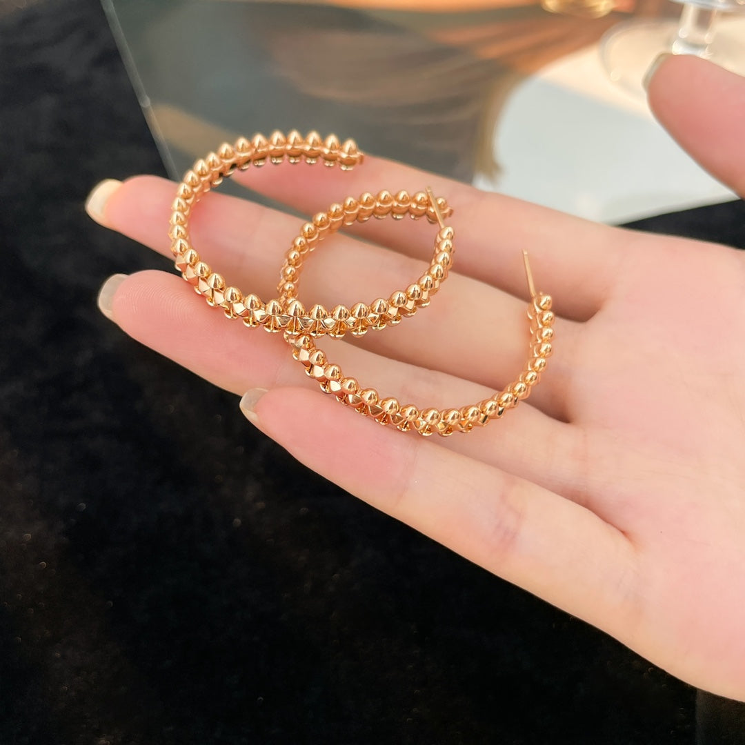 [Luxe Jewelry]CLASH HOOP LARGE EARRINGS