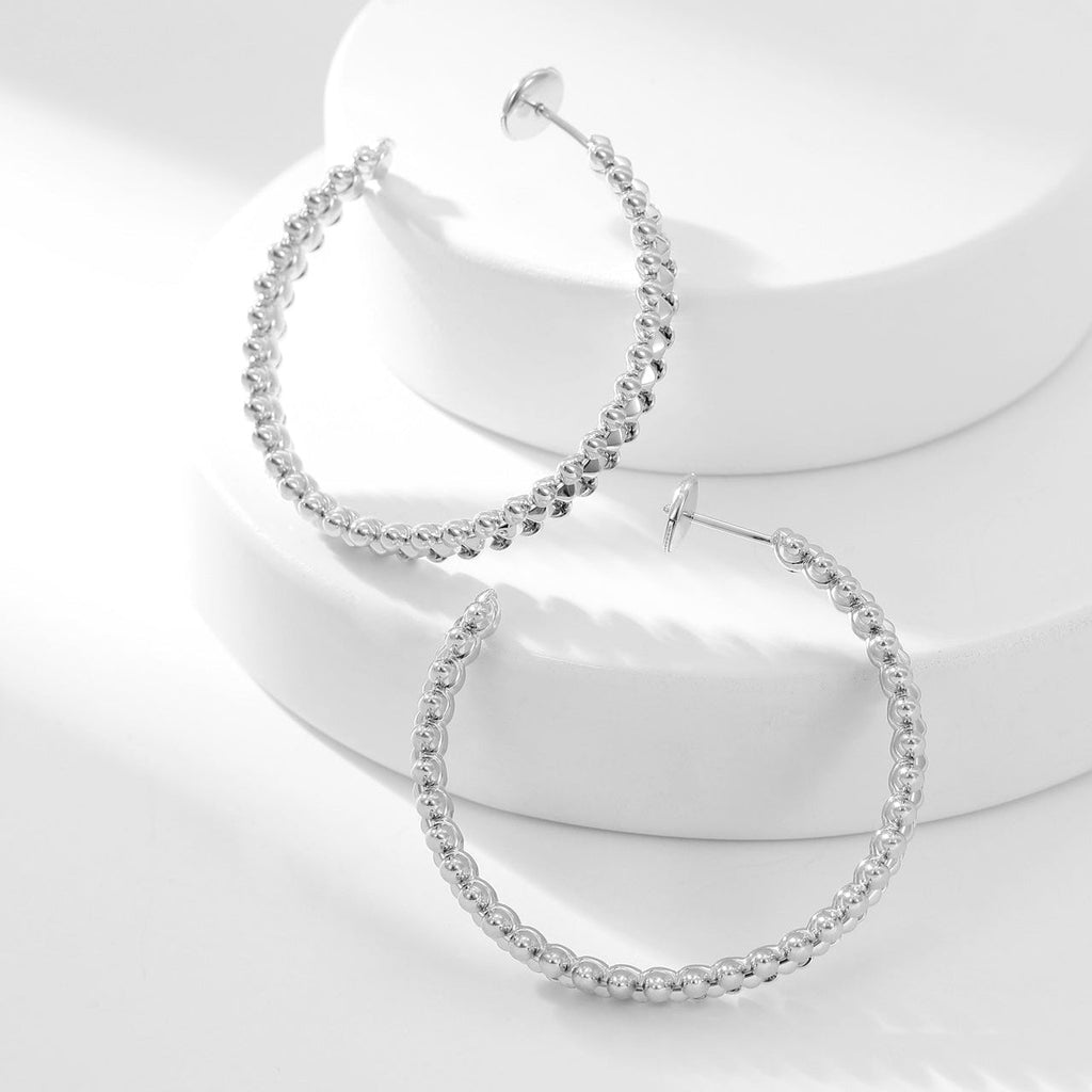 [Luxe Jewelry]CLASH HOOP LARGE EARRINGS