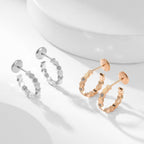 [Luxe]Boucles d'oreilles créoles en diamant BEE LOVE