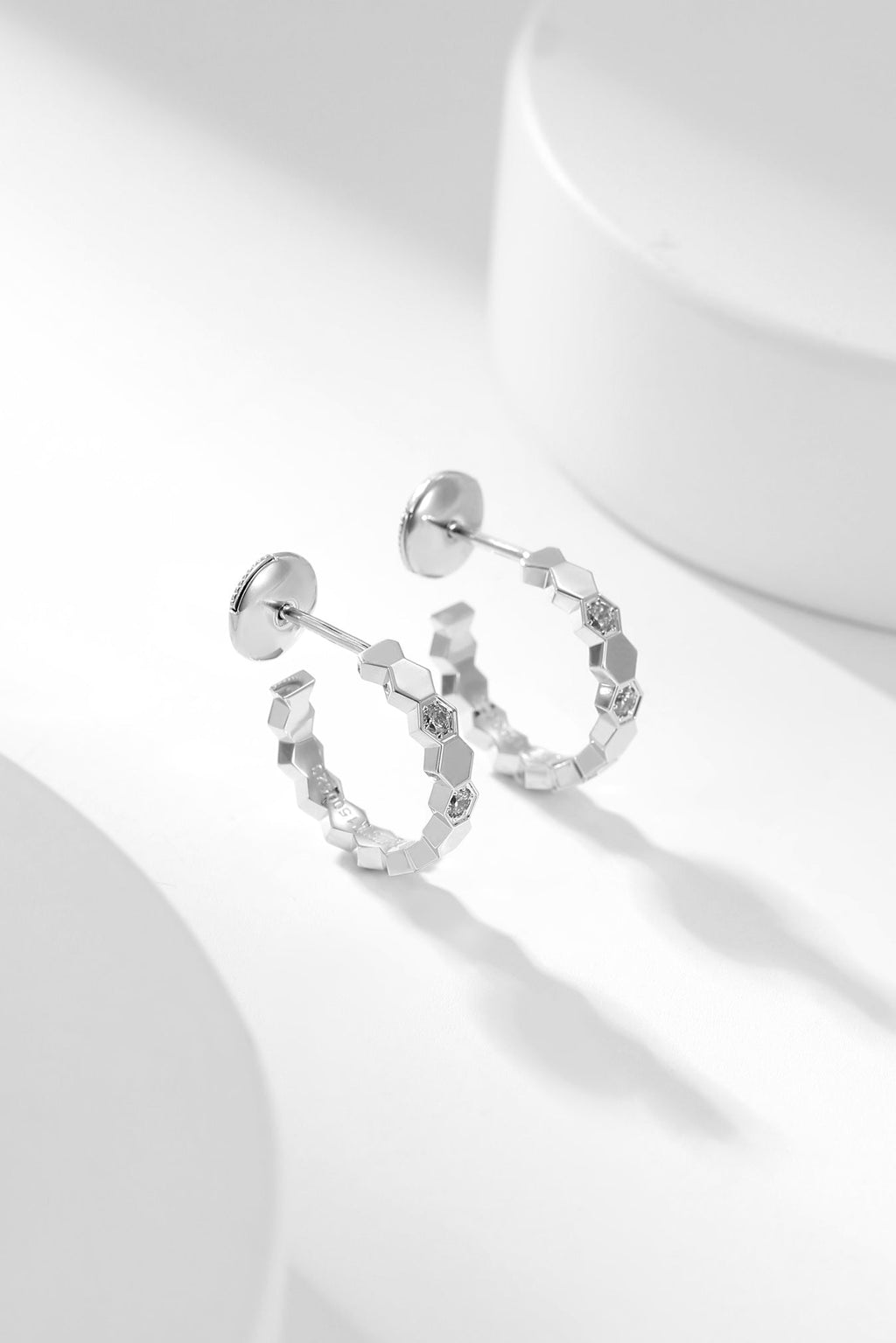 [Luxe]Boucles d'oreilles créoles en diamant BEE LOVE
