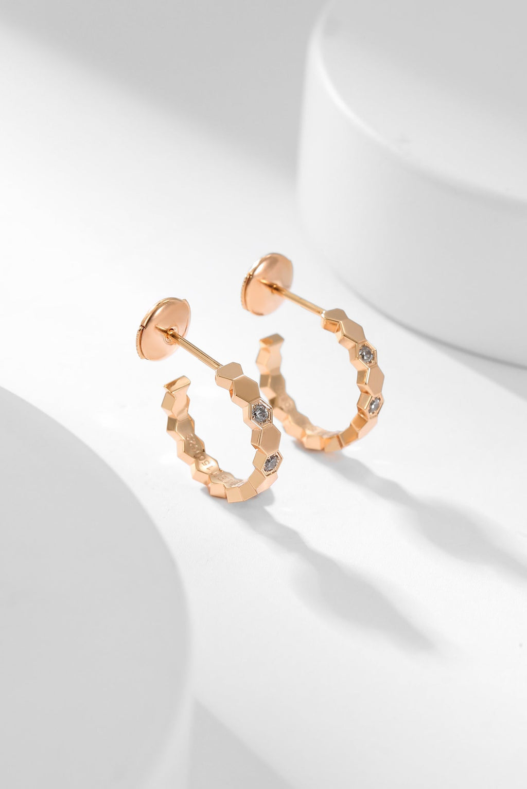 [Luxe]Boucles d'oreilles créoles en diamant BEE LOVE