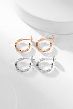 [Luxe]Boucles d'oreilles créoles en diamant BEE LOVE