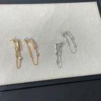 [Luxe]Boucles d'oreilles pendantes en diamants Chaine Chaos