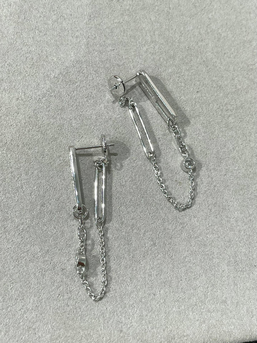 [Luxe]Boucles d'oreilles pendantes en diamants Chaine Chaos