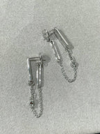[Luxe]Boucles d'oreilles pendantes en diamants Chaine Chaos