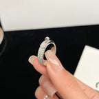 [Luxe]BAGUE KELLY EN ARGENT ET DIAMANT