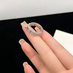 [Luxe]BAGUE KELLY EN ARGENT ET DIAMANT