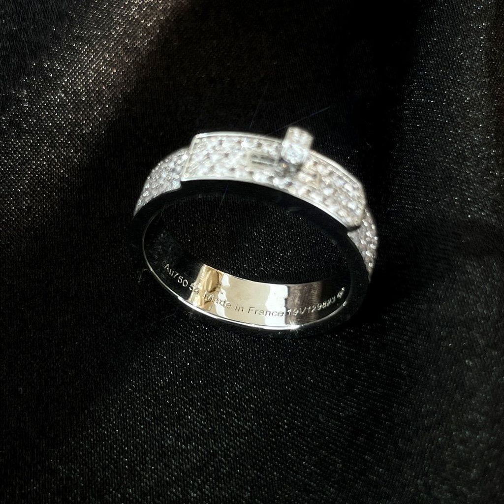 [Luxe]BAGUE KELLY EN ARGENT ET DIAMANT
