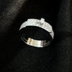 [Luxe]BAGUE KELLY EN ARGENT ET DIAMANT