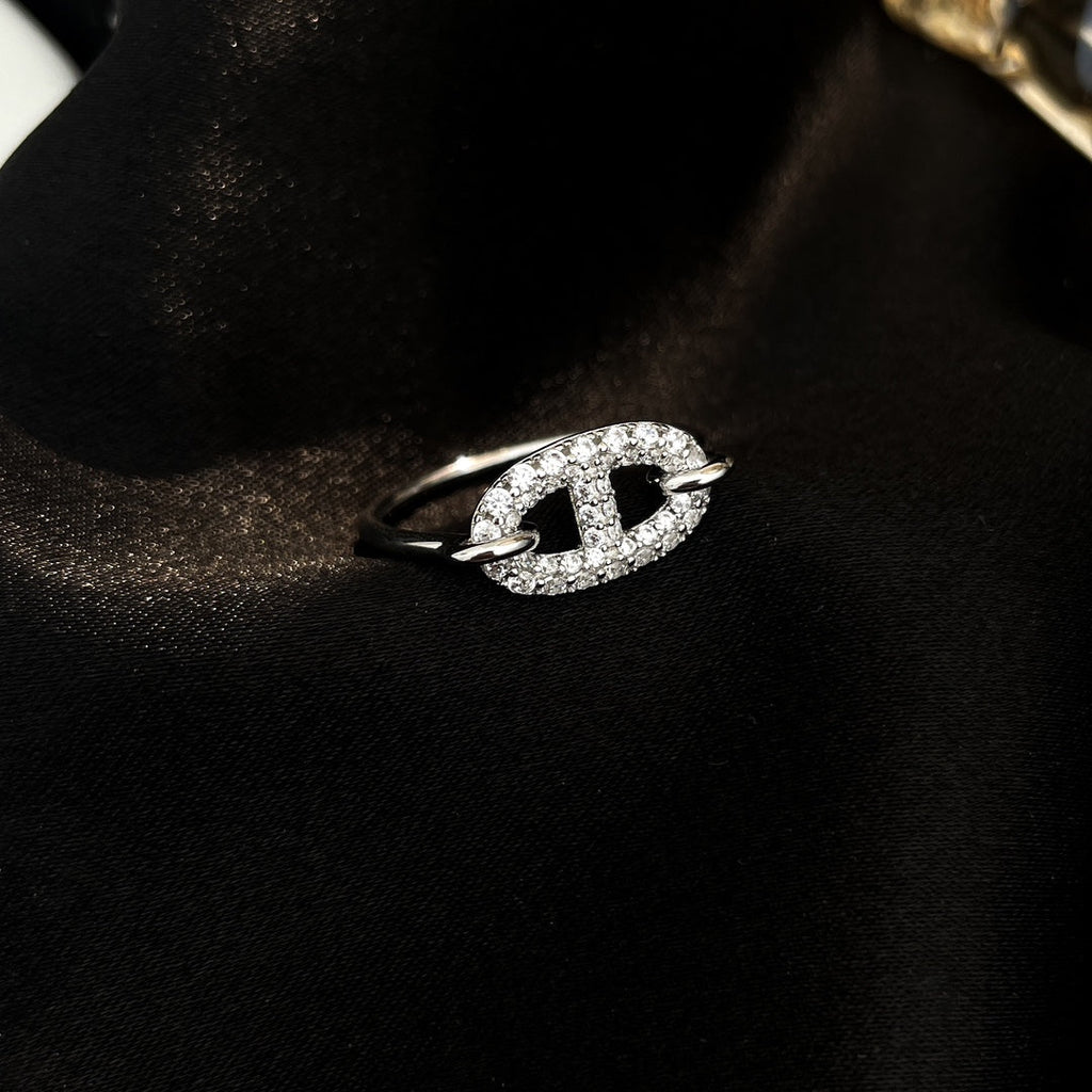 [Luxe]BAGUE RONDE PETITE ARGENT DIAMANT