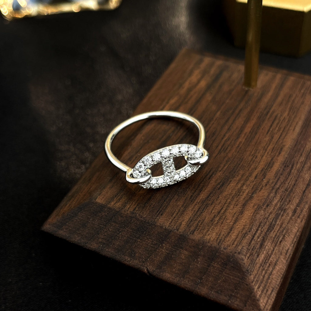 [Luxe]BAGUE RONDE PETITE ARGENT DIAMANT