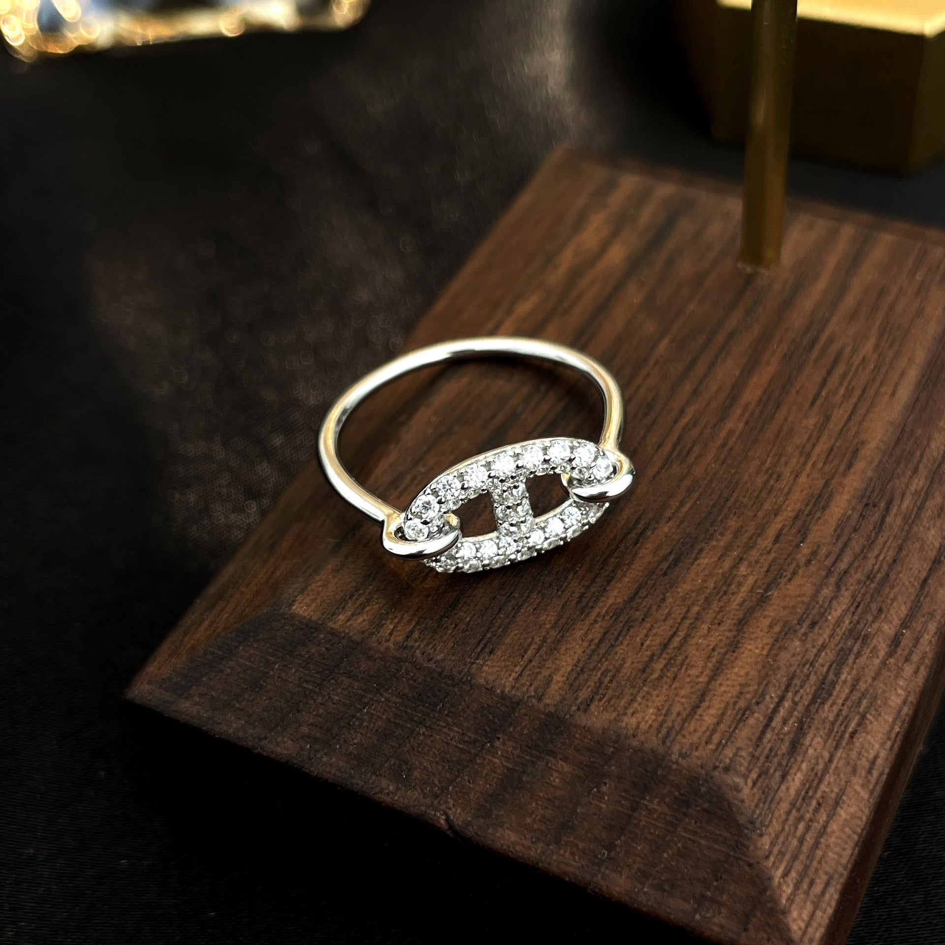[Luxe]BAGUE RONDE PETITE ARGENT DIAMANT