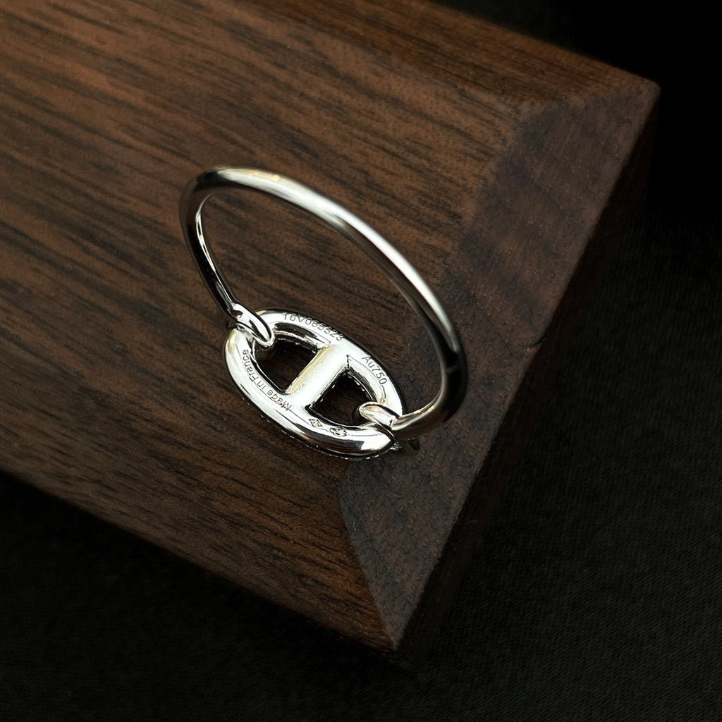 [Luxe]BAGUE RONDE PETITE ARGENT DIAMANT