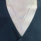 [LUXE]MOVE 2 ROW DIAMOND NECKLACE